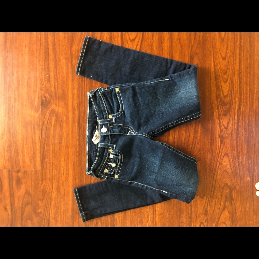 Little girls True Religion jeans.